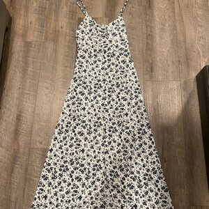 Zara Black and White Floral Maxi Dress